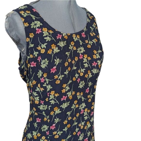 Vintage women's long floral print flowy dress size 12 - Picture 3 of 6
